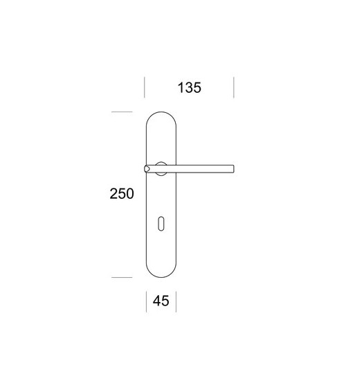 Maniglia per porta cromo lucido Ento Wing design