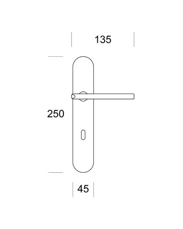 Maniglia per porta Ento Wing con dimensioni