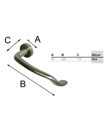 Maniglia per Porta PMR in Alluminio - modello Ecker Facile da Usare - maniglia design