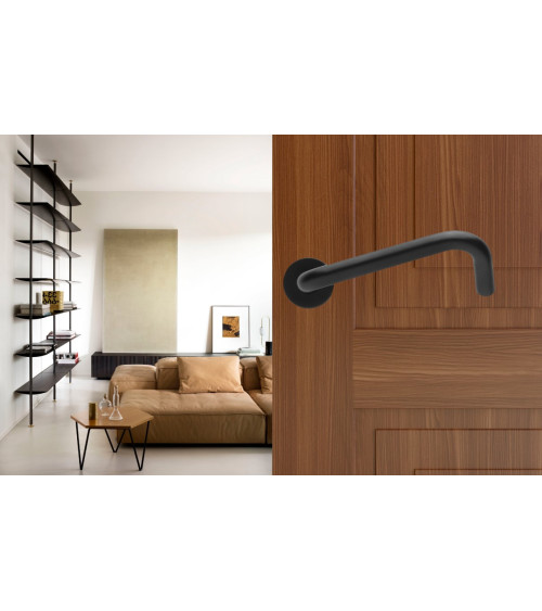 Maniglie per Porte PMR di Alta Gamma in Inox Italiano di colore Nero - modello NoHand - maniglia design