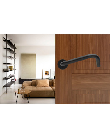 Maniglie per Porte PMR di Alta Gamma in Inox Italiano di colore Nero - modello NoHand - maniglia design