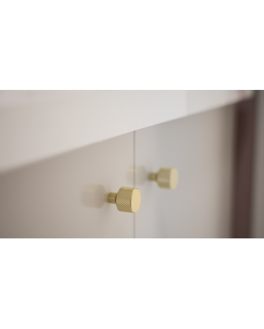 Pomolo per mobile oro opaco GRETA design fissato su un mobile