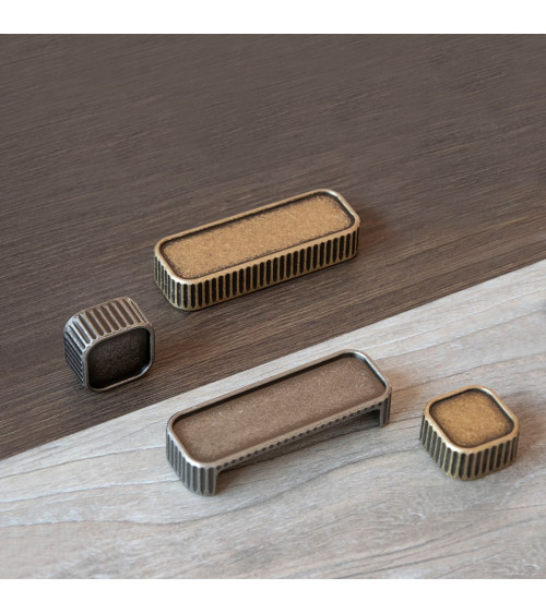 Pomello per mobile argento antico WEGA maniglia design