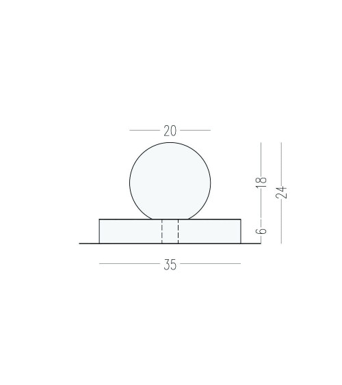 Pomolo per mobile in ottone MONA S design