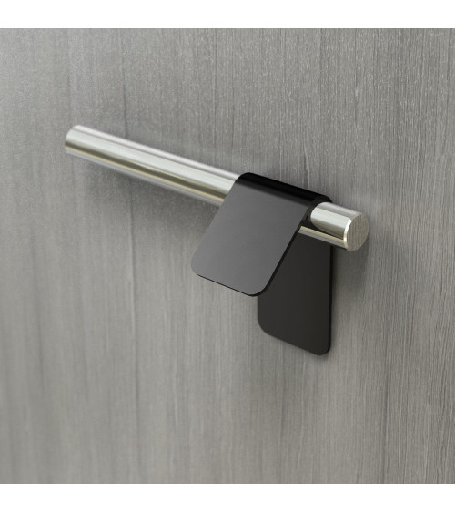 Maniglia per mobile nero opaco/cromo lucido TORN-3 maniglia design