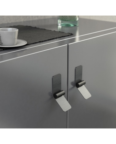 Maniglia per mobile antracite/nero opaco TORN-2 maniglia design fissata su un mobile