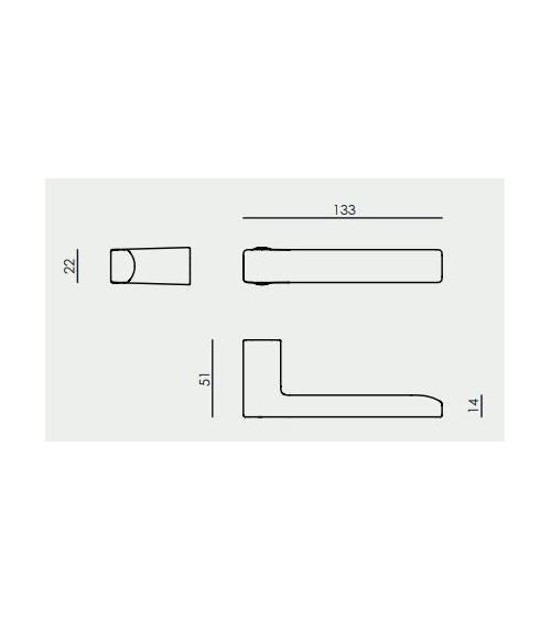 Maniglia per porta VERUM Baar, minimalismo estremo - maniglia design