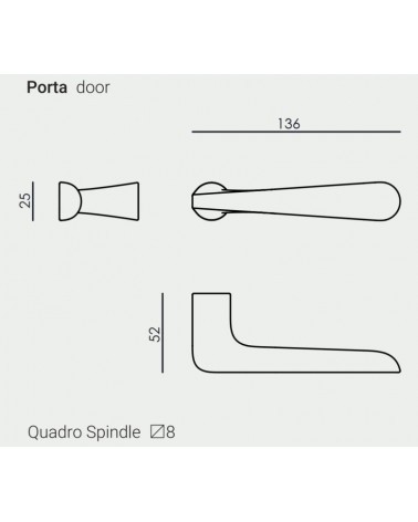 Maniglia per porta VERUM Pepe, per porte invisibili - maniglia di design