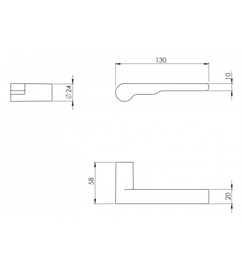 Maniglia per porte VERUM Wind, design di alta gamma - maniglia design