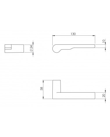 Maniglia per porta VERUM Wind, design di alta gamma - maniglia di design