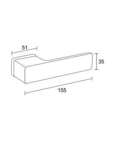 Maniglia per porta moderna Cube con dimensioni