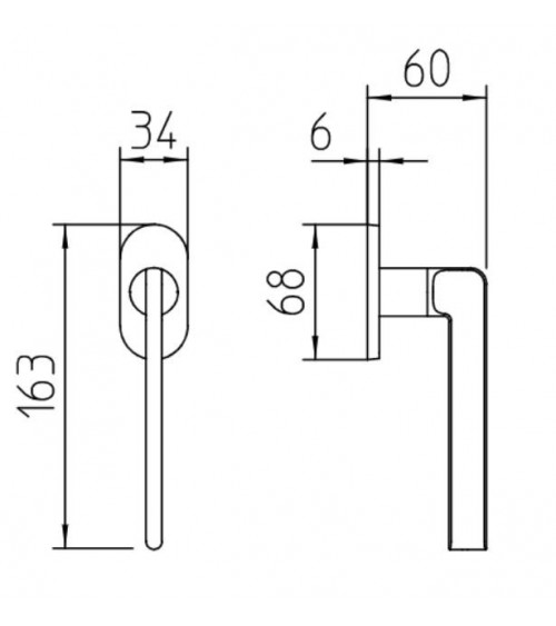 Maniglia per finestra Mandelli GRINT - maniglia design