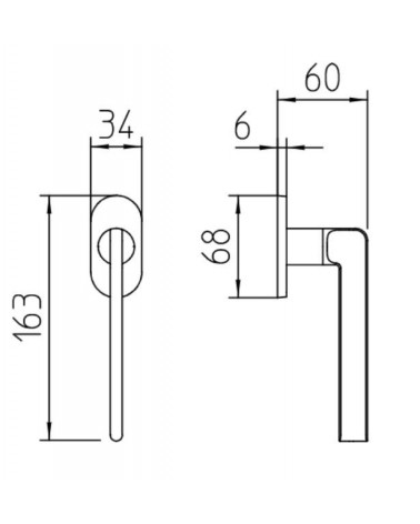 Maniglia per finestra Mandelli GRINT - maniglia design