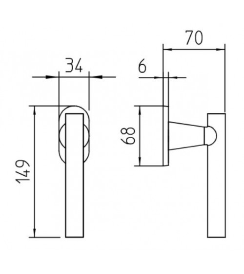 Maniglia per finestra in cemento Mandelli JUNO - maniglia design