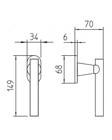 Maniglia per finestra in cemento Mandelli JUNO - maniglia design