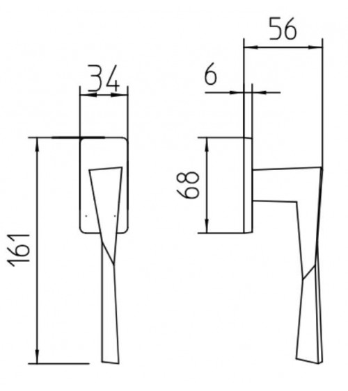 Maniglia per finestra moderna Mandelli TWEE - maniglia design