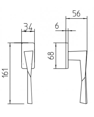 Maniglia per finestra moderna Mandelli TWEE - maniglia design