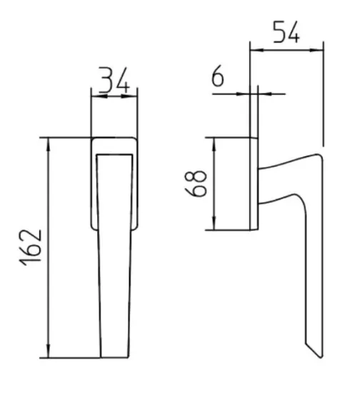 Maniglia per finestra Mandelli SEVEN - ferramenta design