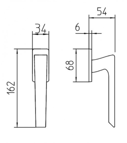 Maniglia per finestra Mandelli SEVEN - ferramenta design