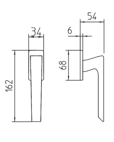 Maniglia per finestra Mandelli SEVEN - ferramenta design