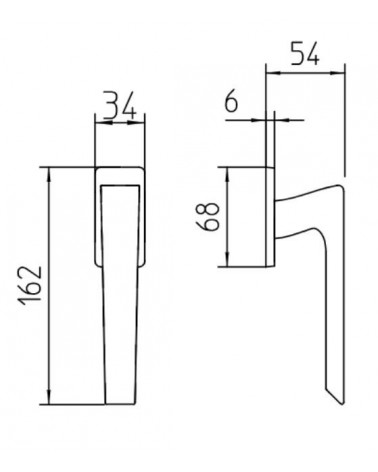 Maniglia per finestra Mandelli SEVEN - ferramenta design