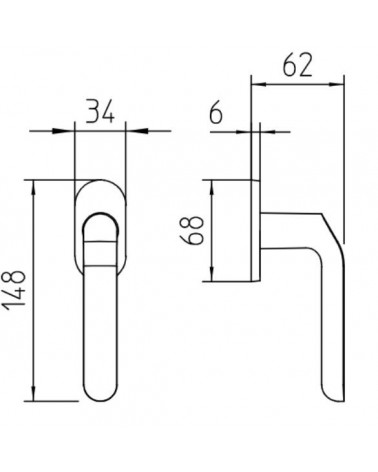 Maniglia per finestra Mandelli CALLAS - ferramenta design