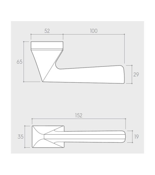 Maniglia per porta moderna Impera design