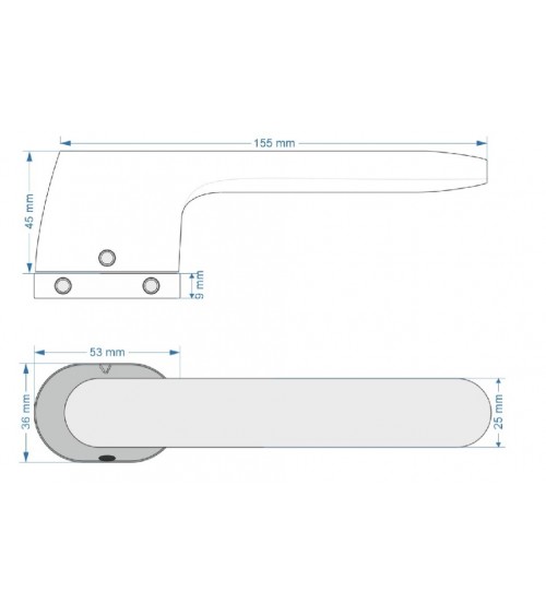 Maniglia porta futuristica VS MAGIC ovale - ferramenta design