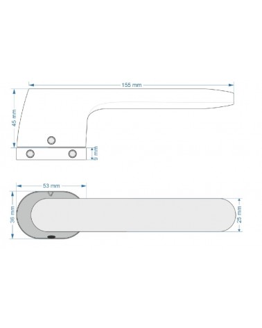 Maniglia per porta futuristica VS MAGIC ovale - ferramenta design