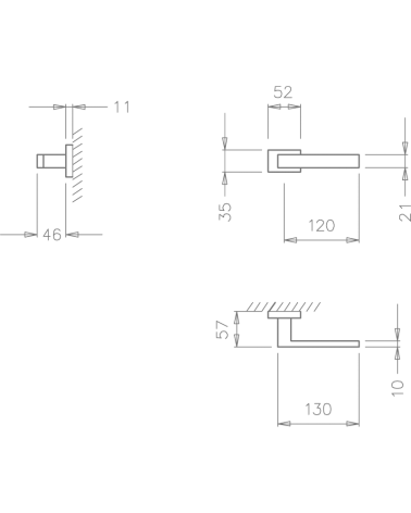 Maniglia per porta TUPAI 2275 con dimensioni