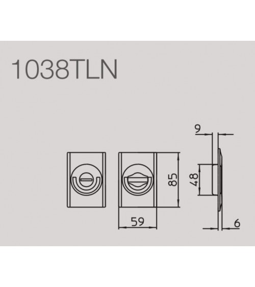 Maniglia per porta scorrevole stile moderno MANDELLI 1038TLN ferramenta design
