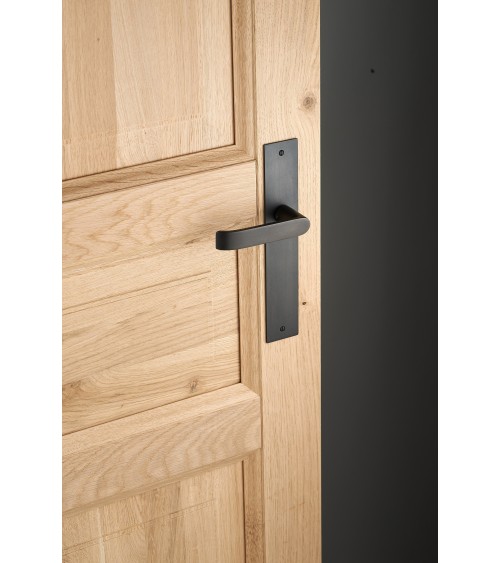 Maniglia per porta contemporanea su placca in ottone - MADE IN FRANCE - maniglia design