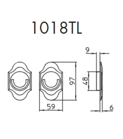 Maniglia per porta scorrevole essenziale MANDELLI 1018TL ferramenta design