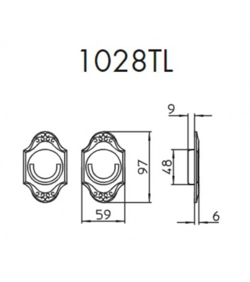 Maniglia per porta scorrevole minimal MANDELLI 1028TL ferramenta design