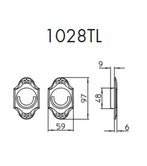 Maniglia per porta scorrevole minimal MANDELLI 1028TL ferramenta design