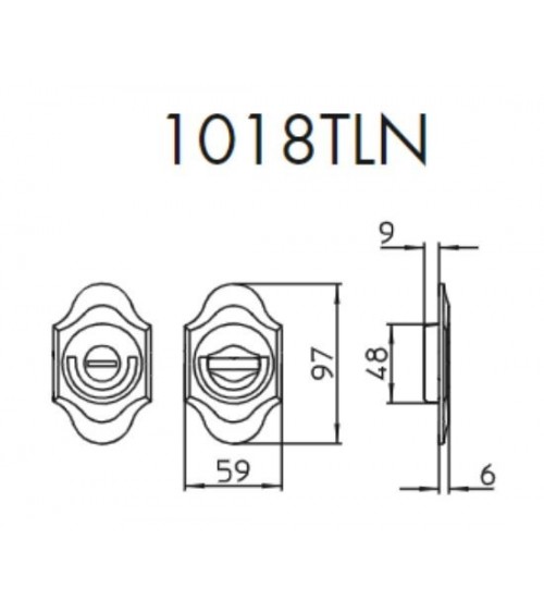 Maniglia per porta scorrevole sobria MANDELLI 1018TLN ferramenta design
