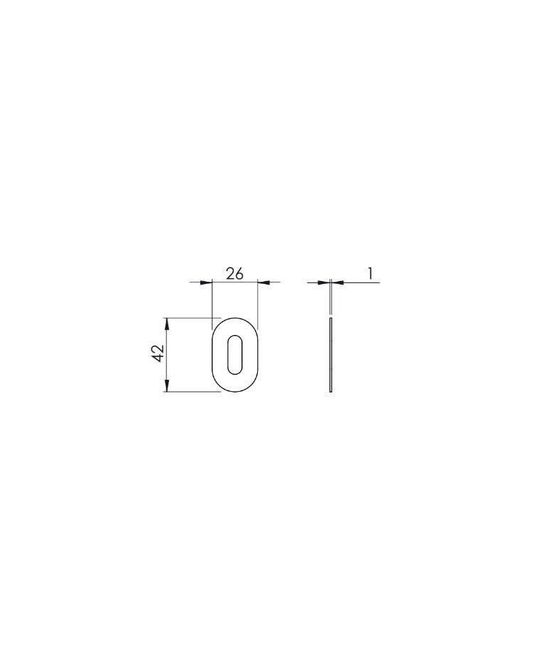 Rosetta porta VERUM slim, a chiave da camera - maniglia design