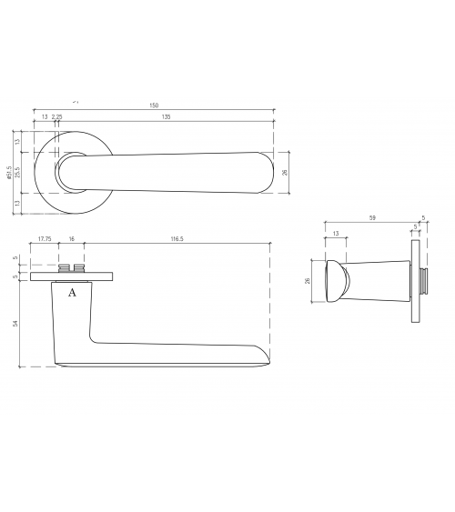 Maniglia per porta Classica ARIA maniglia design