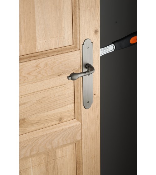 Maniglia per porta retrò su placca Ottone - MADE IN FRANCE - ferramenta design