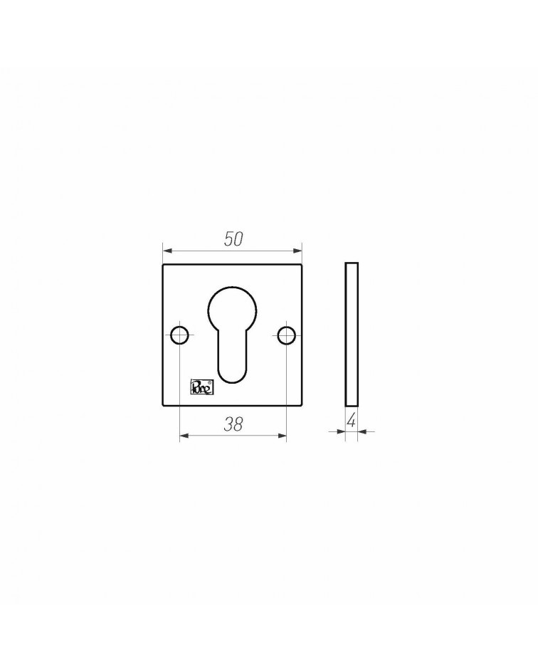 Rosetta per porta PURE chiave PZ-50Q - ferramenta design