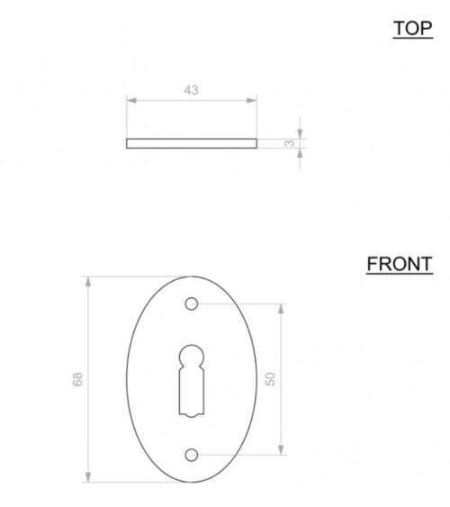 Rosetta per porta CDF chiave L-1508 - ferramenta design