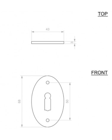 Rosetta per porta CDF chiave L-1508 - ferramenta design