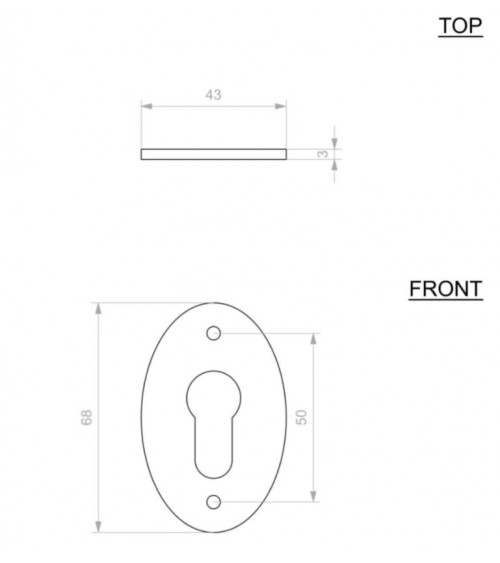 Rosetta per porta CDF chiave PZ-1508 - ferramenta design