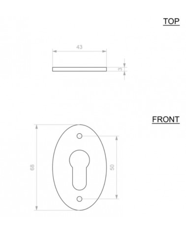 Rosetta per porta CDF chiave PZ-1508 - ferramenta design