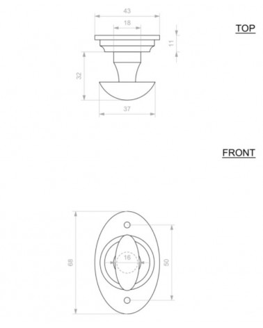 Rosetta per porta CDF chiave WC-1508 - ferramenta design