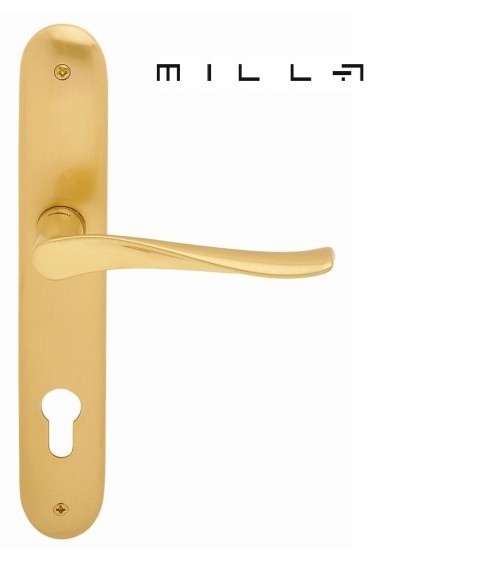 Maniglia per porta su placca longitudinale Mandelli Spin ferramenta design