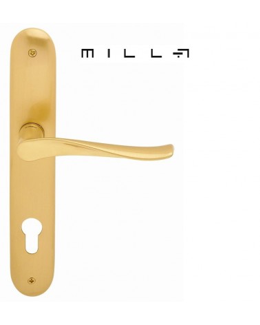 Maniglia per porta su placca longitudinale Mandelli Spin ferramenta design