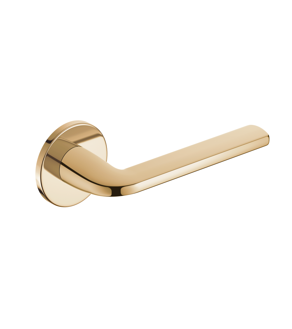Maniglia per porta oro lucido Scandi slim ferramenta design