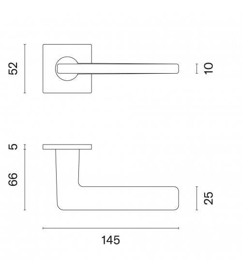 Maniglia per porta cromata lucida SETIA maniglia di design