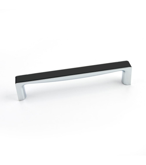 Maniglia per mobile nero lucido/cromo lucido TWIX maniglia design